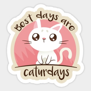 Best days are Caturdays Sticker